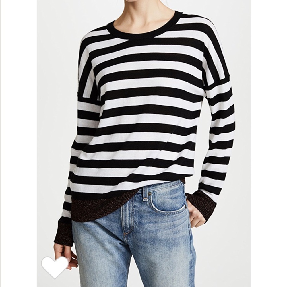 Rag & bone June Crew neck sweater in black